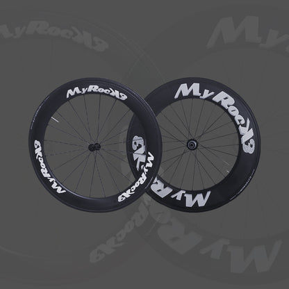 Paire de roues carbone freinage patin, profil au choix