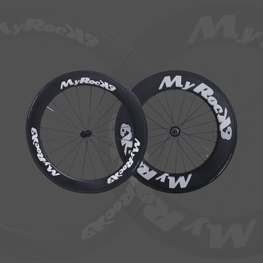 Paire de roues carbone freinage patin, profil au choix